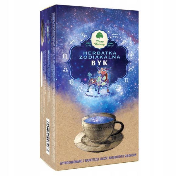 HERBATKA zodiakalna BYK 20.04-22.05 prezent 50g saszetki DARY NATURY HERBATKA zodiakalna BYK 20.04-22.05 prezent 50g saszetki DARY NATURY