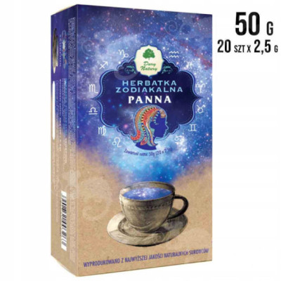 HERBATKA zodiakalna ziołowa znak PANNA 24.08-23.09 prezent 50g DARY NATURY