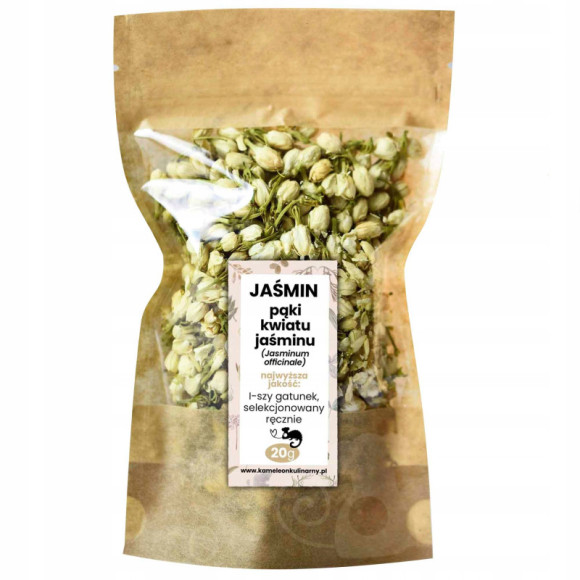 JAŚMIN JASMINUM suszone pączki kwiatów - I.gat 20g JAŚMIN JASMINUM suszone pączki kwiatów - I.gat 20g
