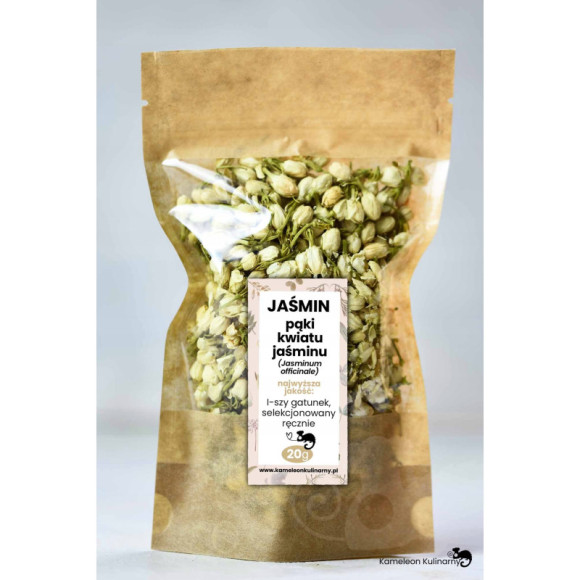 JAŚMIN JASMINUM suszone pączki kwiatów - I.gat 20g JAŚMIN JASMINUM suszone pączki kwiatów - I.gat 20g