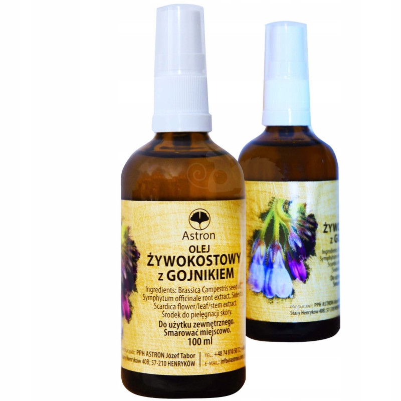 OLEJ ŻYWOKOSTOWY Z GOJNIKIEM 100ml żywokost ASTRON