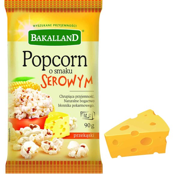 BAKALLAND POPCORN DO MIKROFALÓWKI 3szt. MIX SMAKÓW