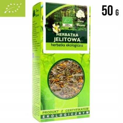 JELITOWA herbatka eko wsparcie: TRAWIENIE MIKROFLORA JELIT 50g DARY NATURY