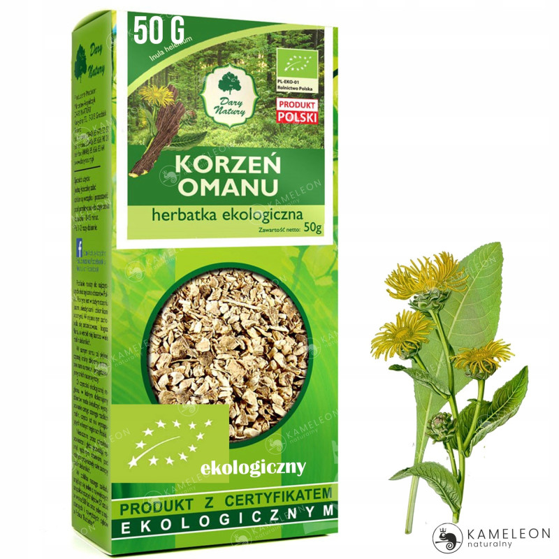KORZEŃ OMANU 50g Herbatka Ekologiczna Dary Natury WSPARCIE TRAWIENIA