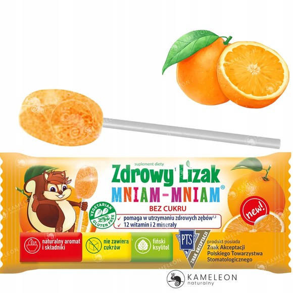 LIZAK smak POMARAŃCZY Witaminy i Minerały BEZ CUKRU 10sztuk