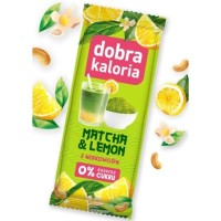 Dobra Kaloria Baton MATCHA & LEMON z nerkowców 0% dodatku