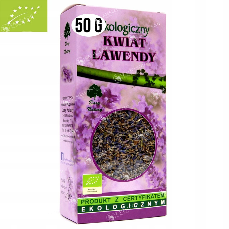 LAWENDA KWIAT LAWENDY eko 50G DARY NATURY wsparcie TRAWIENIE SEN ZASYPIANIE