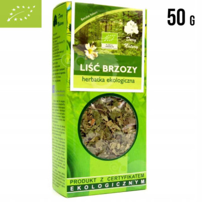 LIŚĆ BRZOZY suszony BRZOZA eko 50g DARY wsparcie na: TRAWIENIE CHOLESTEROL