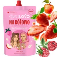 Owolovo NA RÓŻOWO MUS OWOCOWY jabłko Truskawka Malina 200g