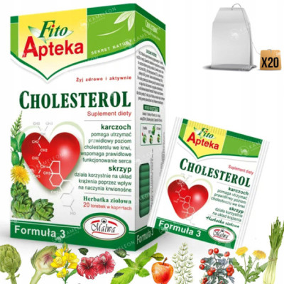 MALWA FITO APTEKA CHOLESTEROL zioła karczoch skrzyp HERBATA 40G FORMUŁA 3