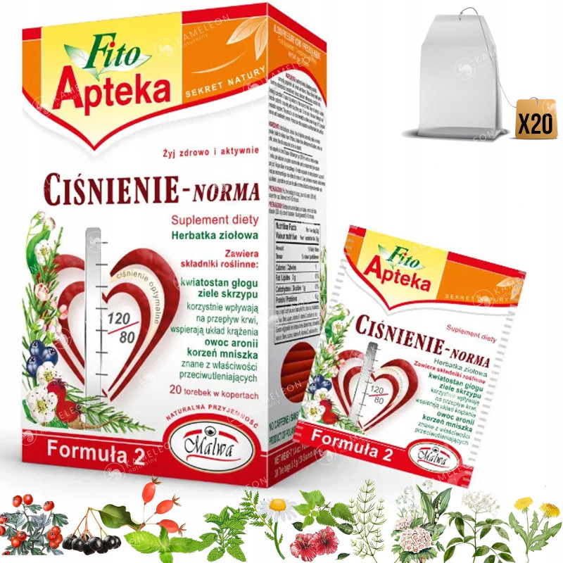 MALWA FITO APTEKA CIŚNIENIE NORMA zioła HERBATA