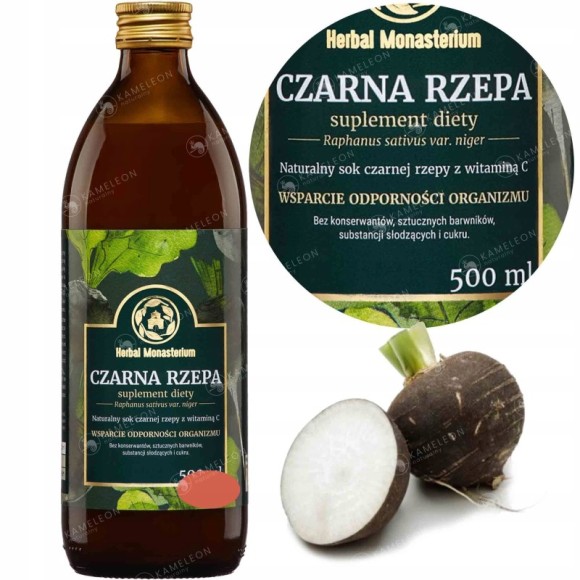 HERBAL SOK z CZARNEJ RZEPY Z WITAMINĄ C WitC rzepa 500ml