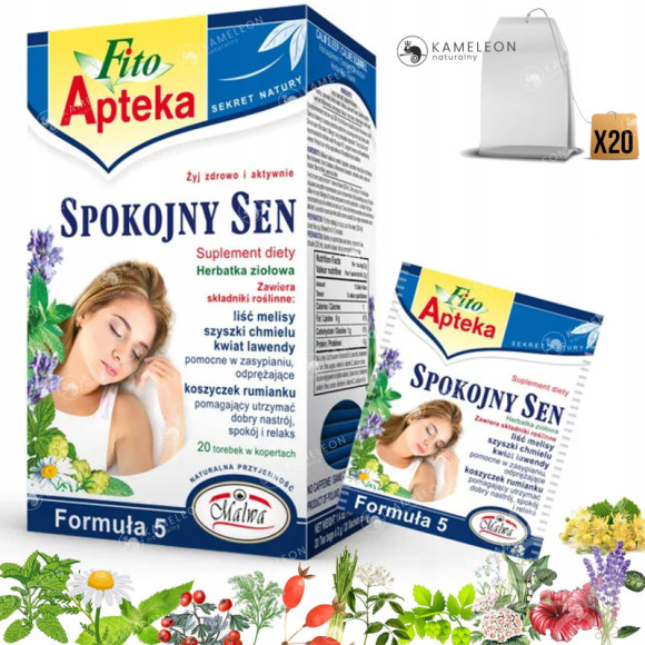 MALWA FITO APTEKA SPOKOJNY SEN zioła HERBATA x20 MALWA FITO APTEKA SPOKOJNY SEN zioła HERBATA x20