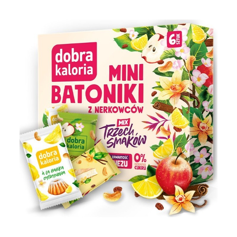 Dobra Kaloria MINI BATONIKI mix 3 BABKA CYTRYNOWA SERNIK