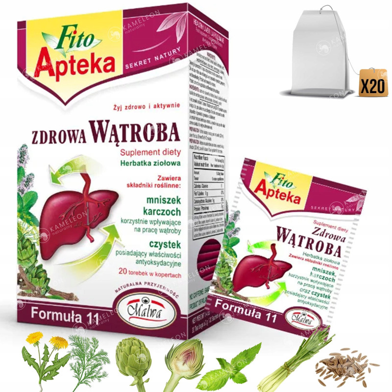 MALWA FITO APTEKA ZDROWA WĄTROBA zioła herbata x20