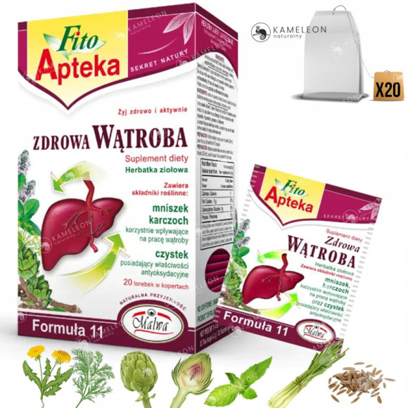 MALWA FITO APTEKA ZDROWA WĄTROBA zioła herbata x20 MALWA FITO APTEKA ZDROWA WĄTROBA zioła herbata x20
