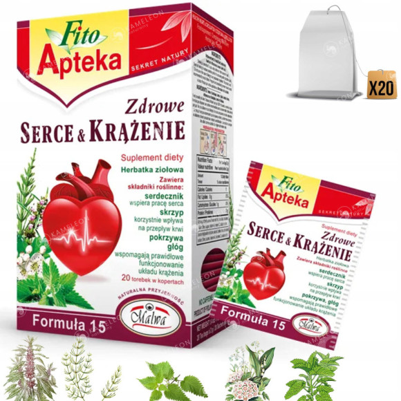 MALWA FITO APTEKA ZDROWE SERCE KRĄŻENIE zioła x20 MALWA FITO APTEKA ZDROWE SERCE KRĄŻENIE zioła x20