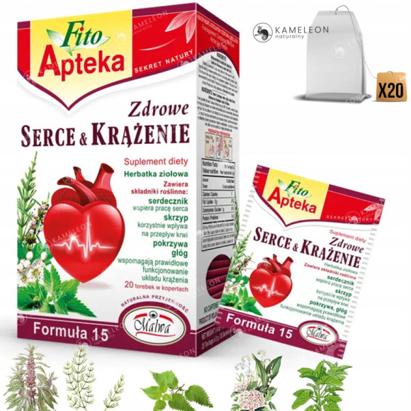 MALWA FITO APTEKA ZDROWE SERCE KRĄŻENIE zioła x20 MALWA FITO APTEKA ZDROWE SERCE KRĄŻENIE zioła x20