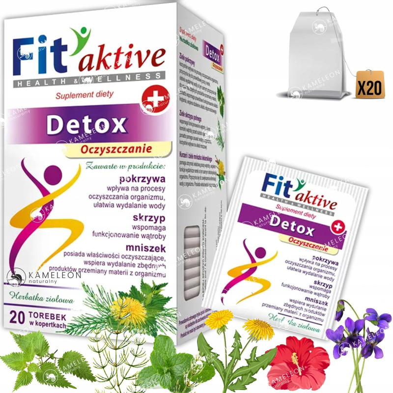 MALWA HERBATA FITAKTIVE DETOX wsparcie OCZYSZCZANIA x20 40G POKRZYWA SKRZYP