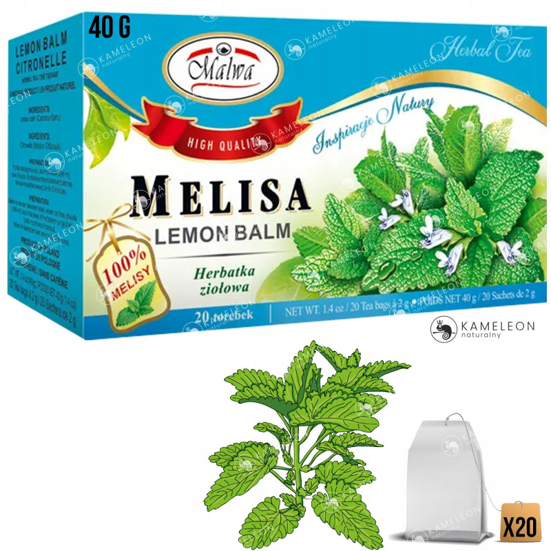 MALWA MELISA MELISSA liść MELISY 20 saszetek 40G