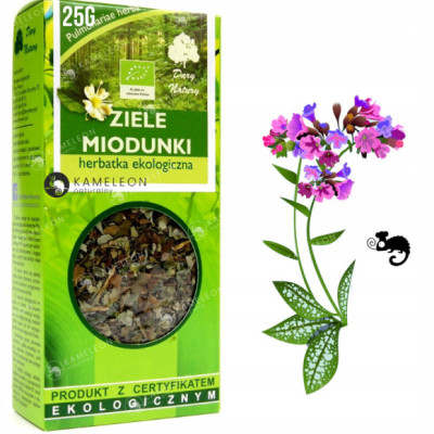 MIODUNKA ZIELE MIODUNKI PŁUCNIK ZIOŁA NA PŁUCA eko bio 25g DARY NATURY