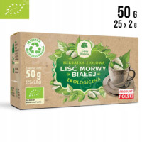 MORWA BIAŁA liść MORWY BIAŁEJ herbatka 25 saszetek EKO 50g DARY NATURY