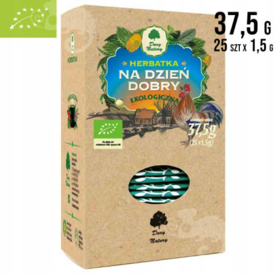 NA DZIEŃ DOBRY herbatka ekologiczna EKO Bio 25 saszetek 37,5g DARY NATURY