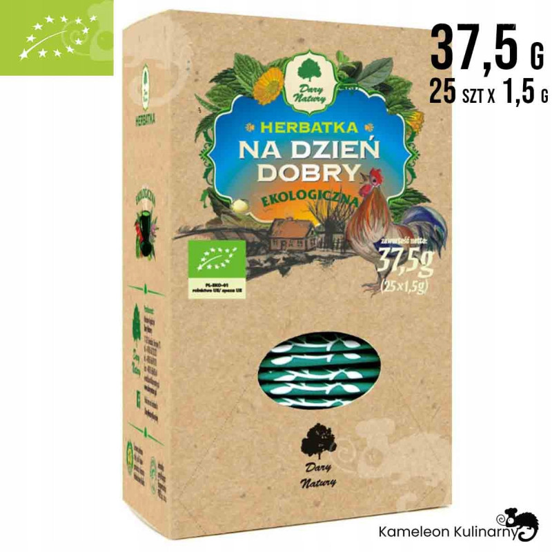NA DZIEŃ DOBRY herbatka ekologiczna EKO Bio 25 saszetek 37,5g DARY NATURY