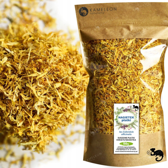 NAGIETEK LEKARSKI suszone płatki KWIATU NAGIETKA JADALNE kwiaty 50g PREMIUM