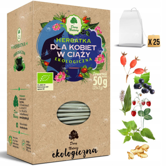 okazjaHERBATKA DLA KOBIET W CIĄŻY eko x25 50G DARYNATURY wsparcie ODPORNOŚĆ okazjaHERBATKA DLA KOBIET W CIĄŻY eko x25 50G DARYNATURY wsparcie ODPORNOŚĆ