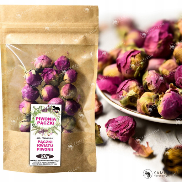 PIWONIA suszone PĄCZKI PIWONII JADALNE KWIATY 20g