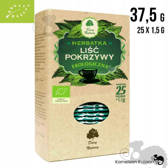 POKRZYWA ZIELE POKRZYWY Herbatka ekologiczna 25 saszetek 37G DARY NATURY POKRZYWA ZIELE POKRZYWY Herbatka ekologiczna 25 saszetek 37G DARY NATURY