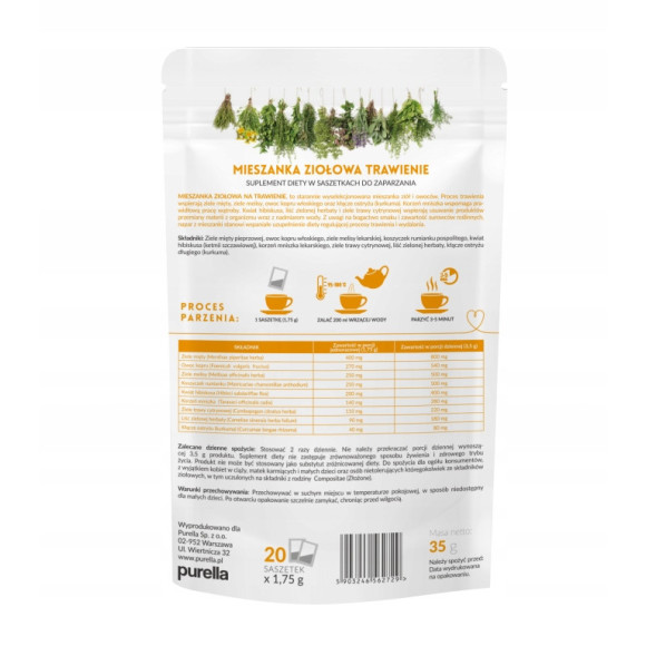 PURELLA SUPERHERBS herbata TRAWIENIE Mięta Kopr Rumianek Mniszek + KURKUMA PURELLA SUPERHERBS herbata TRAWIENIE Mięta Kopr Rumianek Mniszek + KURKUMA