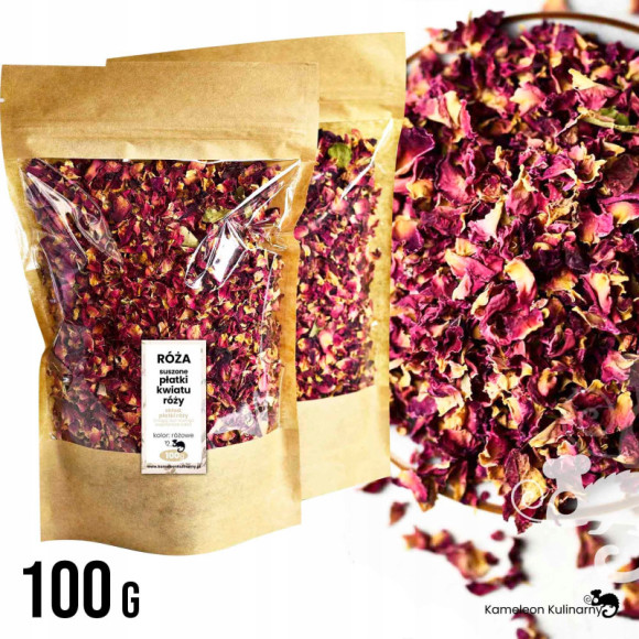 RÓŻA SUSZONE PŁATKI RÓŻY pachnące różowe róż 100g 0,1KG duże opakowanie! RÓŻA SUSZONE PŁATKI RÓŻY pachnące różowe róż 100g 0,1KG duże opakowanie!