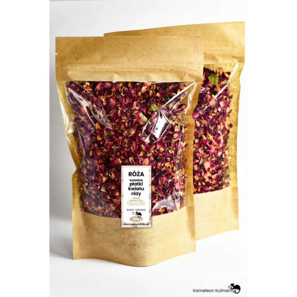 RÓŻA SUSZONE PŁATKI RÓŻY pachnące różowe róż 100g 0,1KG duże opakowanie! RÓŻA SUSZONE PŁATKI RÓŻY pachnące różowe róż 100g 0,1KG duże opakowanie!