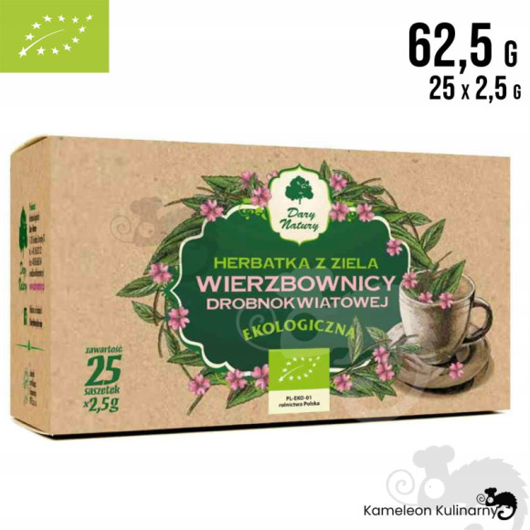 WIERZBOWNICA DROBNOKWIATOWA eko 25 saszetek 62g DARY NATURY