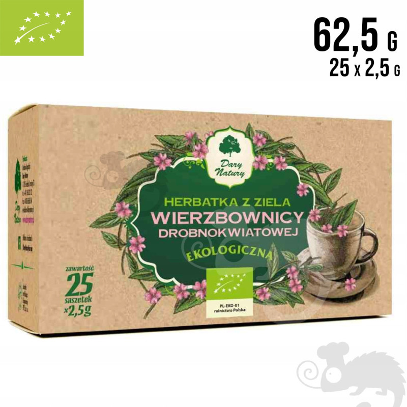 WIERZBOWNICA DROBNOKWIATOWA eko 25 saszetek 62g DARY NATURY