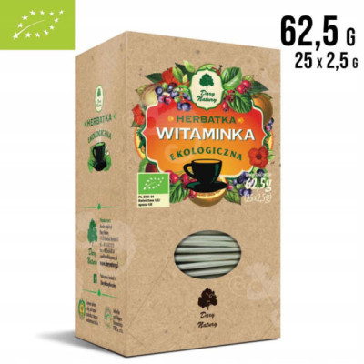 WITAMINKA eko herbatka x25 Aronia Głóg Hibiskus Pomarańcza 62G DARY NATURY