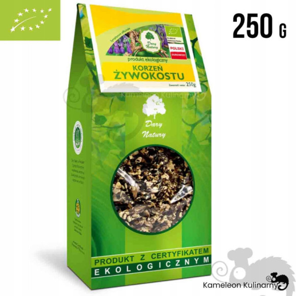 ŻYWOKOST KORZEŃ ŻYWOKOSTU na OKŁADY STŁUCZENIA OTARCIA EKO 250g DARY NATURY ŻYWOKOST KORZEŃ ŻYWOKOSTU na OKŁADY STŁUCZENIA OTARCIA EKO 250g DARY NATURY