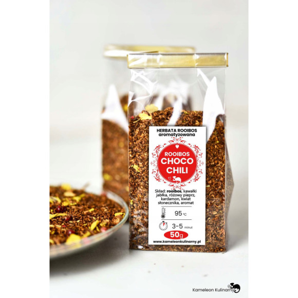 herbata ROOIBOS CHOCO CHILI CHILLI z pieprzem 50g herbata ROOIBOS CHOCO CHILI CHILLI z pieprzem 50g