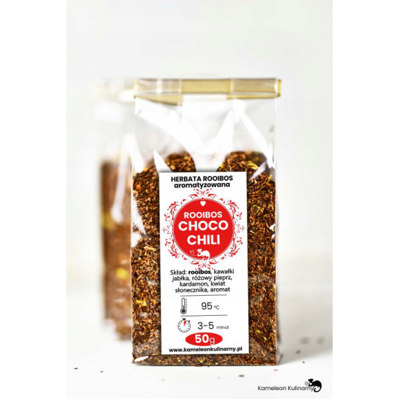 herbata ROOIBOS CHOCO CHILI CHILLI z pieprzem 50g herbata ROOIBOS CHOCO CHILI CHILLI z pieprzem 50g