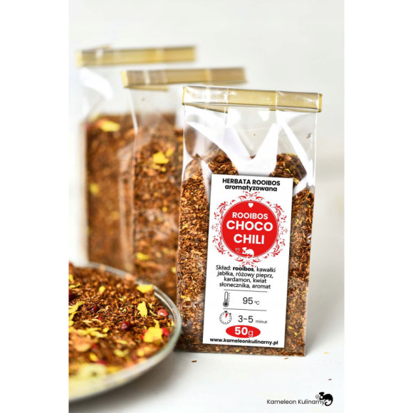 herbata ROOIBOS CHOCO CHILI CHILLI z pieprzem 50g herbata ROOIBOS CHOCO CHILI CHILLI z pieprzem 50g