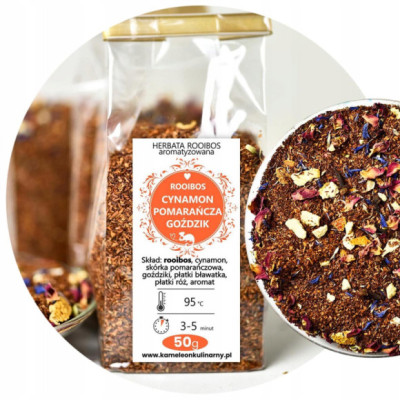 herbata ROOIBOS CYNAMON POMARAŃCZA GOŹDZIK 50g
