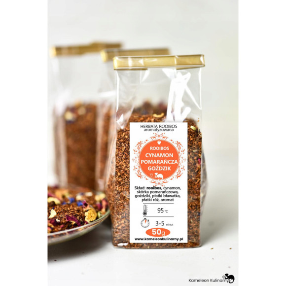 herbata ROOIBOS CYNAMON POMARAŃCZA GOŹDZIK 50g herbata ROOIBOS CYNAMON POMARAŃCZA GOŹDZIK 50g