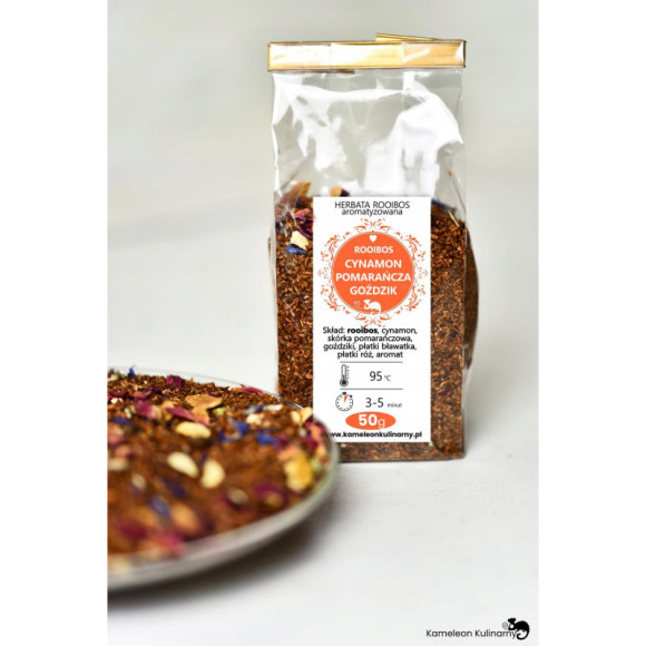 herbata ROOIBOS CYNAMON POMARAŃCZA GOŹDZIK 50g herbata ROOIBOS CYNAMON POMARAŃCZA GOŹDZIK 50g