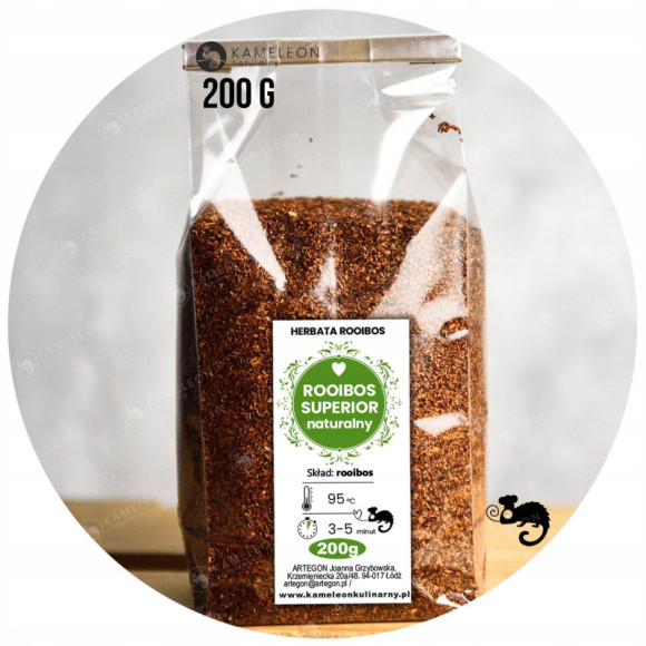 herbata ROOIBOS NATURALNY SUPERIOR Czerwonokrzew duże opakowanie 200g 0,2KG herbata ROOIBOS NATURALNY SUPERIOR Czerwonokrzew duże opakowanie 200g 0,2KG
