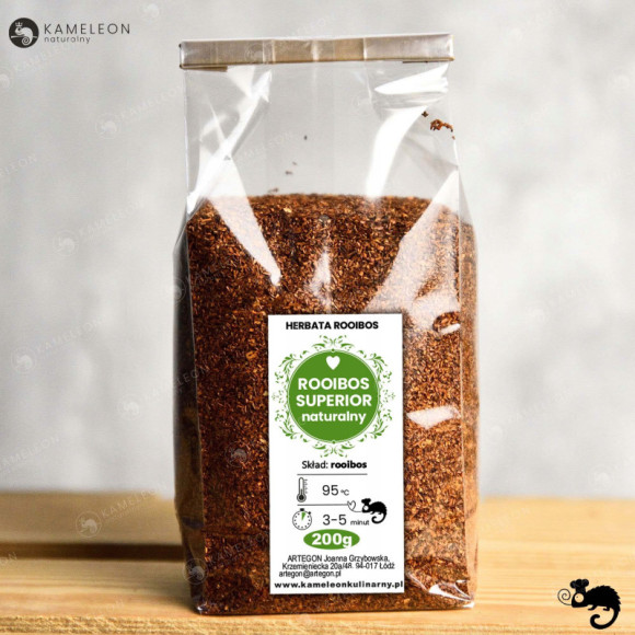 herbata ROOIBOS NATURALNY SUPERIOR Czerwonokrzew duże opakowanie 200g 0,2KG herbata ROOIBOS NATURALNY SUPERIOR Czerwonokrzew duże opakowanie 200g 0,2KG