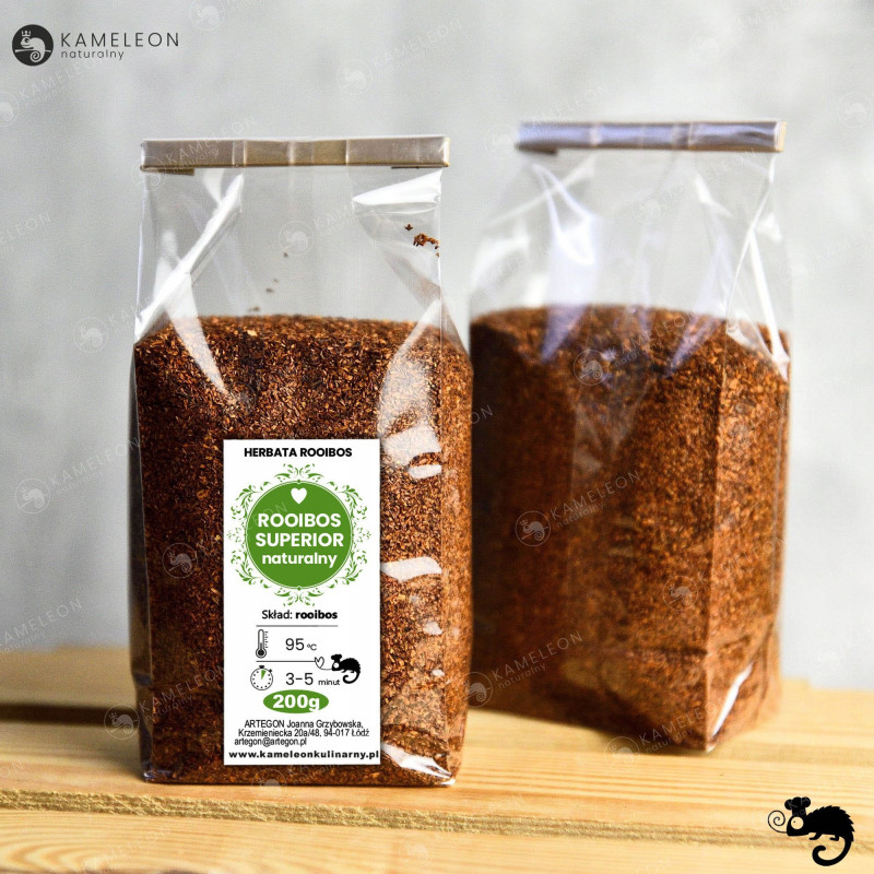 herbata ROOIBOS NATURALNY SUPERIOR Czerwonokrzew duże opakowanie 200g 0,2KG