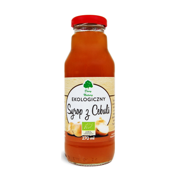 Dary Natury SYROP SOK Z CEBULI eko 270ml wsparcie KASZEL &