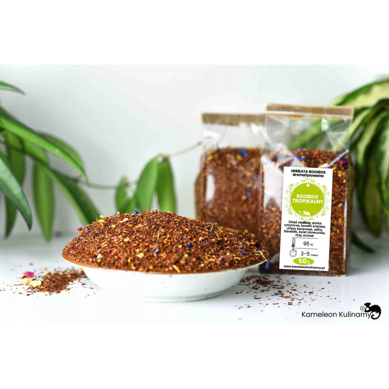 herbata ROOIBOS TROPIKALNY cytryna ananas banan 50